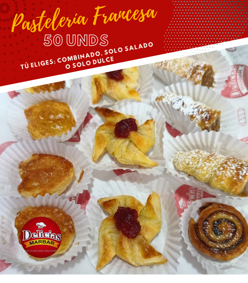 COMBO PASTELERIA FRANCESA X 50 LISTO PARA CONSUMIR